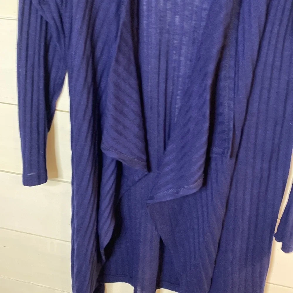 Bobeau Blue Knit Cardigan Lightweight Open-front Cardigan Sweater. Size S.
